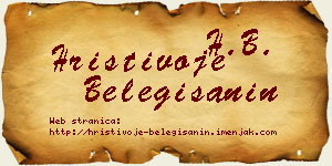 Hristivoje Belegišanin vizit kartica